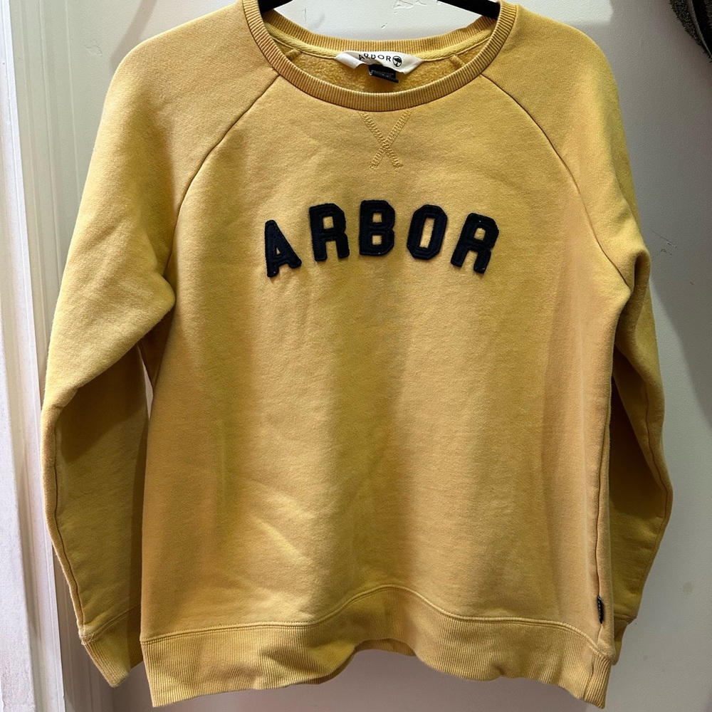 Arbor Collective Roadhouse Sweatshirt Women's Pullover Medium Brush Yellow Sz. M